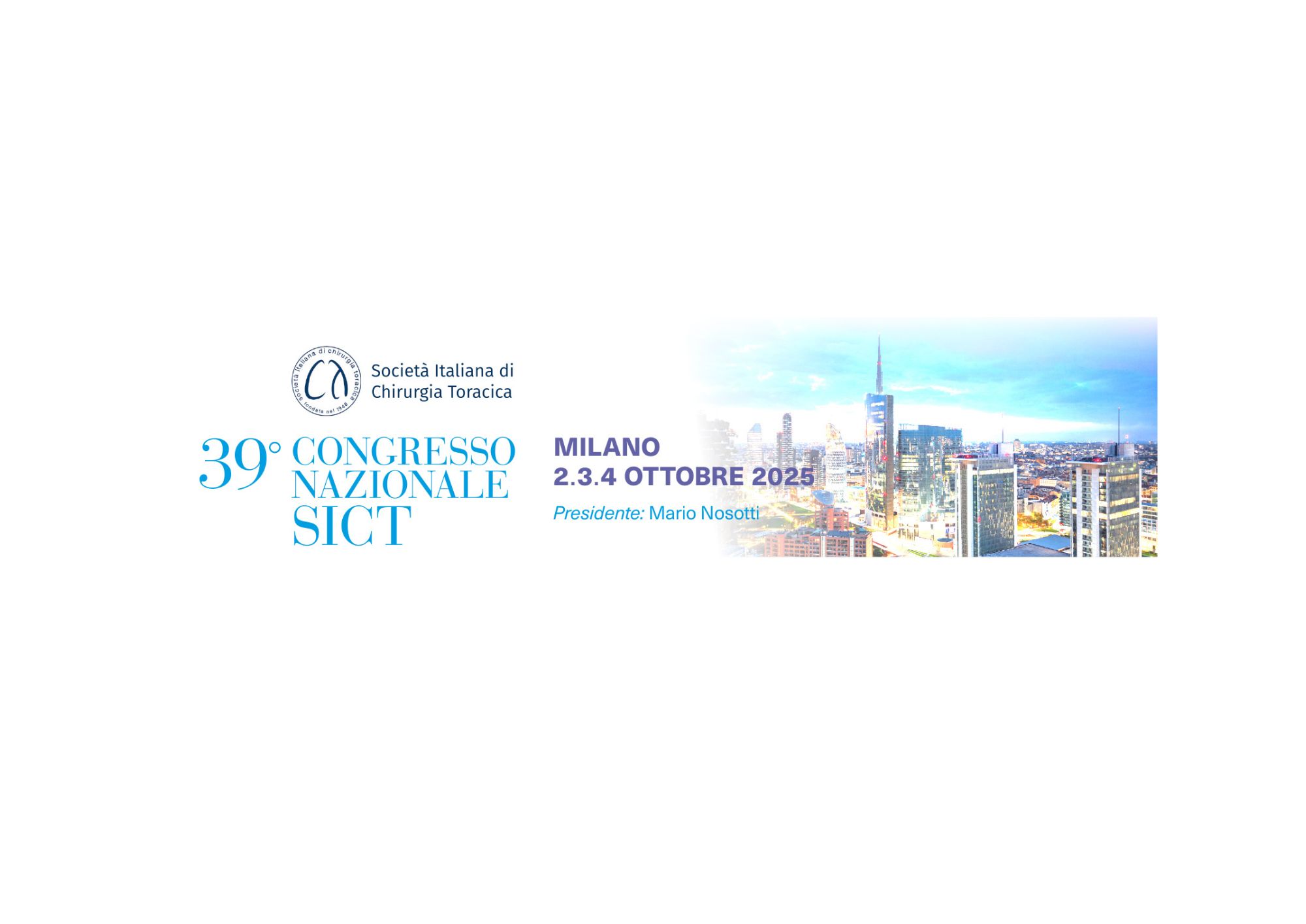 39° CONGRESSO NAZIONALE SICT – Milano, 2/4 ottobre 2025
